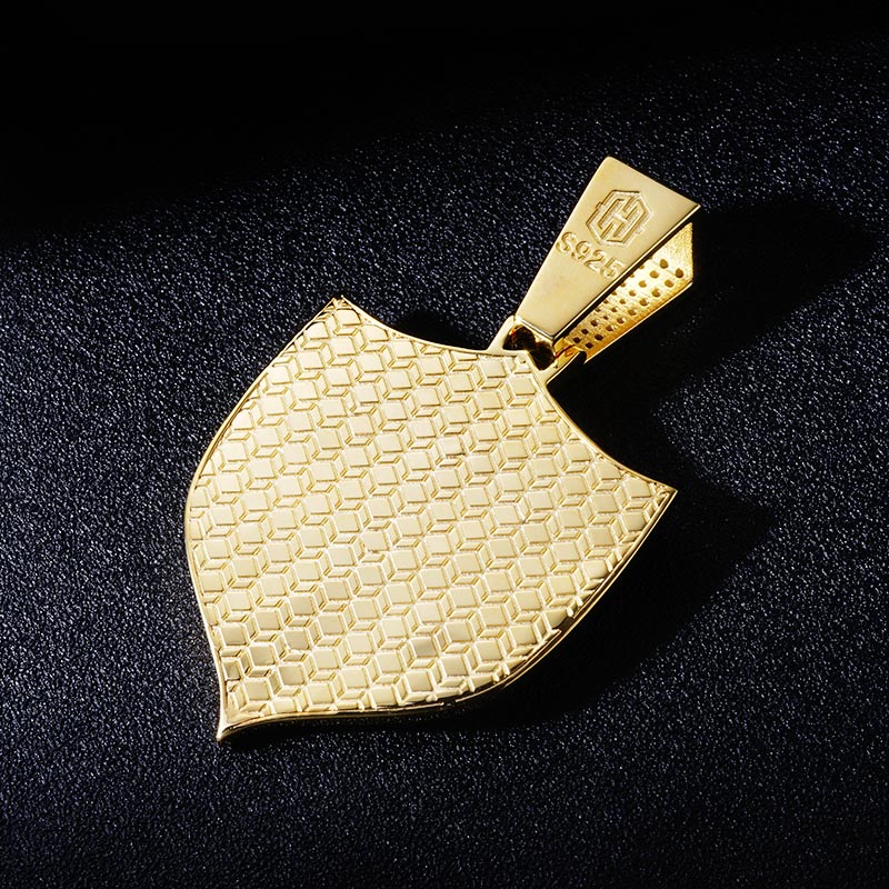 Custom S925 Iced Unique Shield & Letters Pendant Deposit