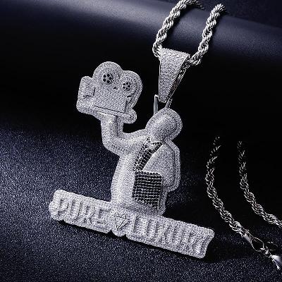 Custom S925 Iced Unique Portrait & Letter Pendant Deposit
