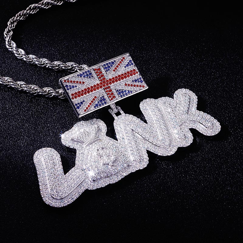 Custom S925 & VVS1 Moissanite Flag & Letter Pendant Deposit
