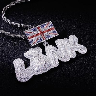 Custom S925 & VVS1 Moissanite Flag & Letter Pendant Deposit