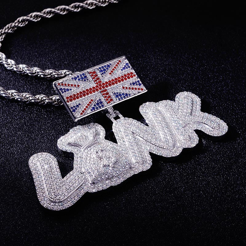 Custom S925 & VVS1 Moissanite Flag & Letter Pendant Deposit