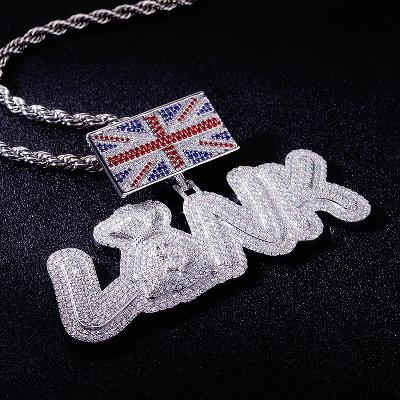 Custom S925 & VVS1 Moissanite Flag & Letter Pendant Deposit