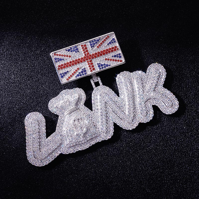 Custom S925 & VVS1 Moissanite Flag & Letter Pendant Deposit
