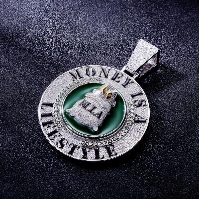Custom S925 & VVS1 Moissanite Round Letter & Enamel Pendant Deposit