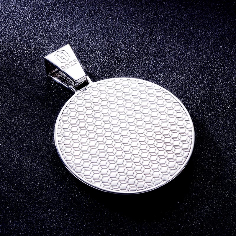 Custom S925 & VVS1 Moissanite Round Letter & Enamel Pendant Deposit