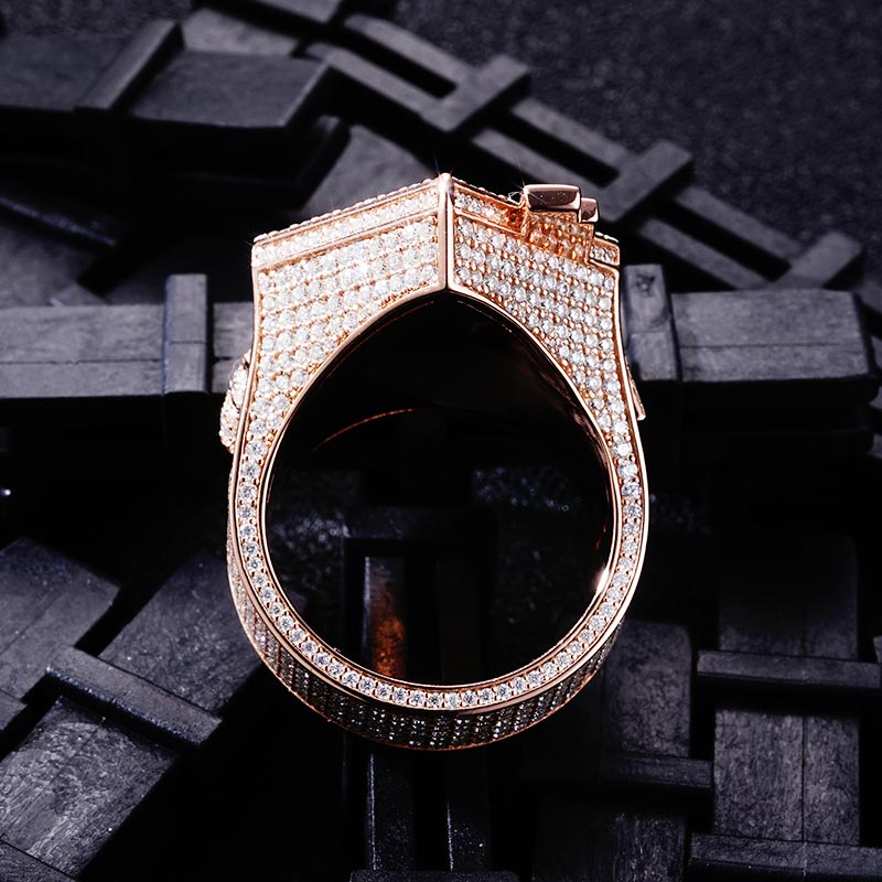 Custom S925 & VVS1 Baguette Moissanite Trap House Ring Deposit