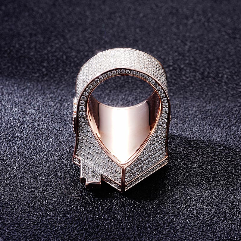 Custom S925 & VVS1 Baguette Moissanite Two-Tone Trap House Ring Deposit