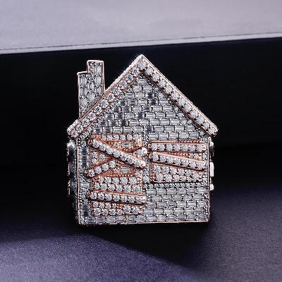 Custom S925 & VVS1 Baguette Moissanite Two-Tone Trap House Ring Deposit