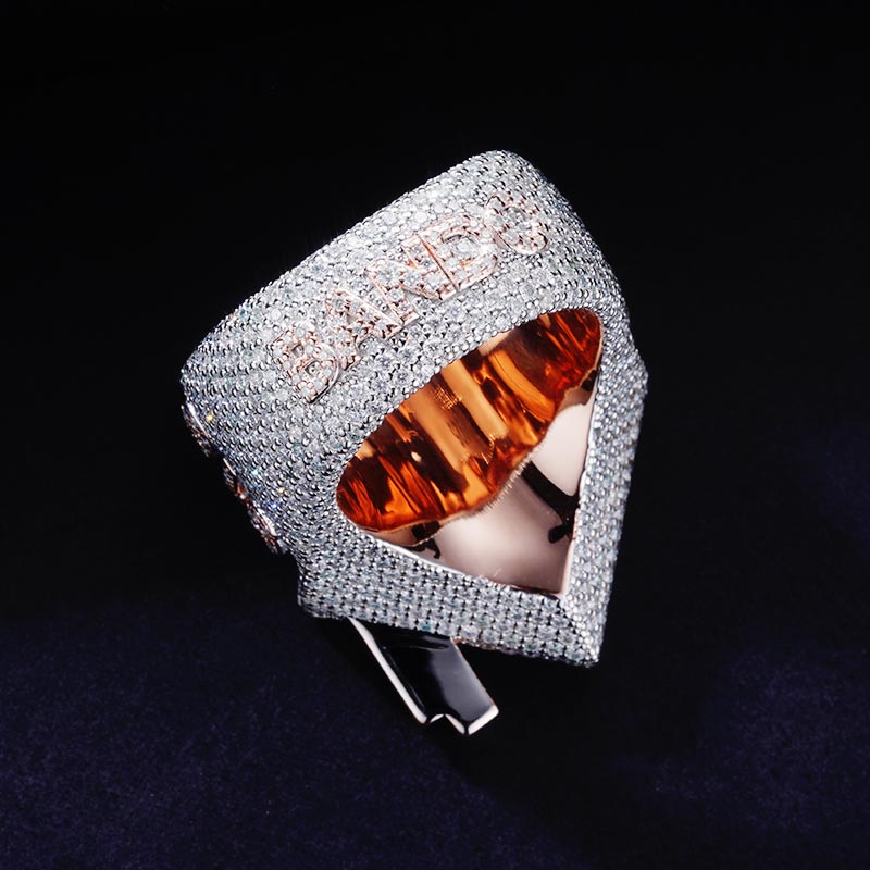 Custom S925 & VVS1 Baguette Moissanite Two-Tone Trap House Ring Deposit