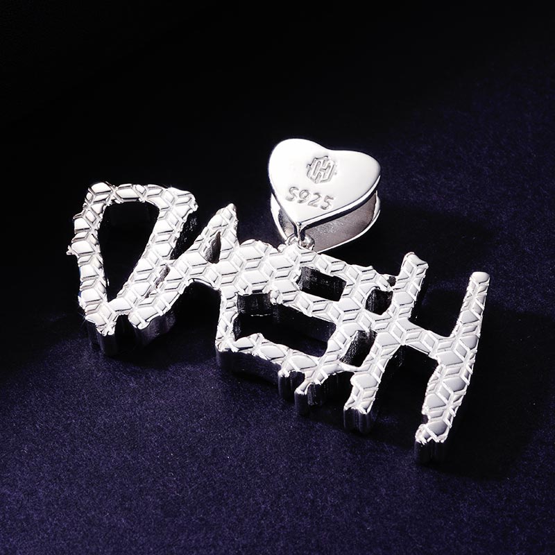 Custom S925 Iced Unique Heart & Letter Pendant Deposit