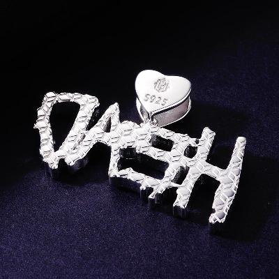 Custom S925 Iced Unique Heart & Letter Pendant Deposit