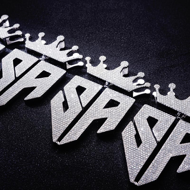 Custom S925 & VVS1 Moissanite Letter & Crown Pendant Deposit