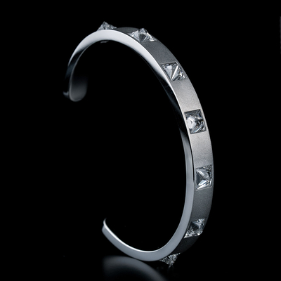 Iced Out Inverted Setting Princess-cut Bracelet