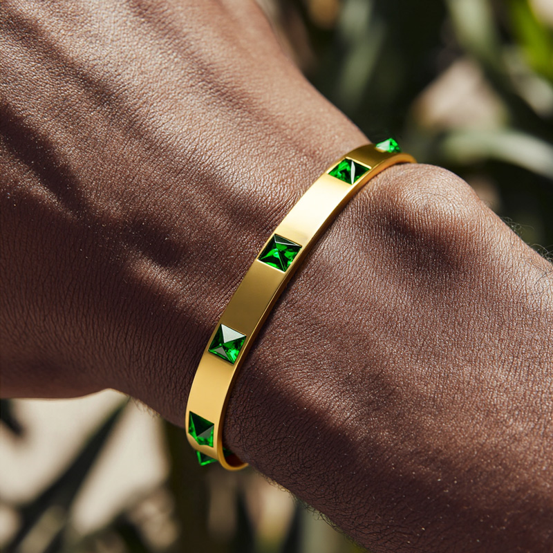 Iced Out Inverted Setting Princess-cut Bracelet