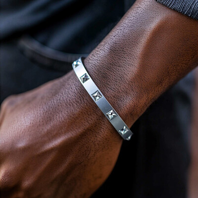 Iced Out Inverted Setting Princess-cut Bracelet