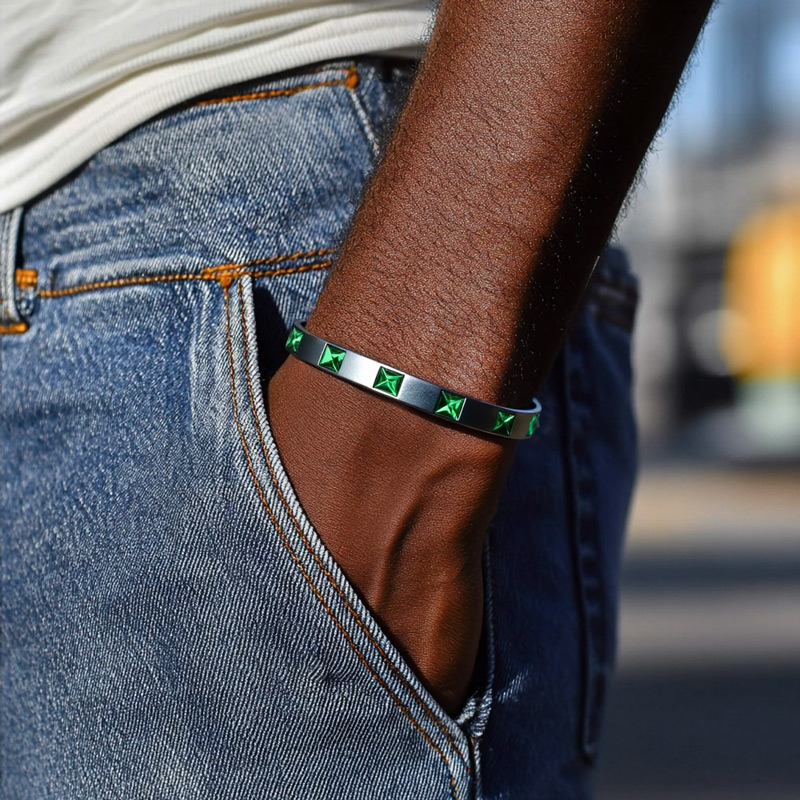 Iced Out Inverted Setting Princess-cut Bracelet