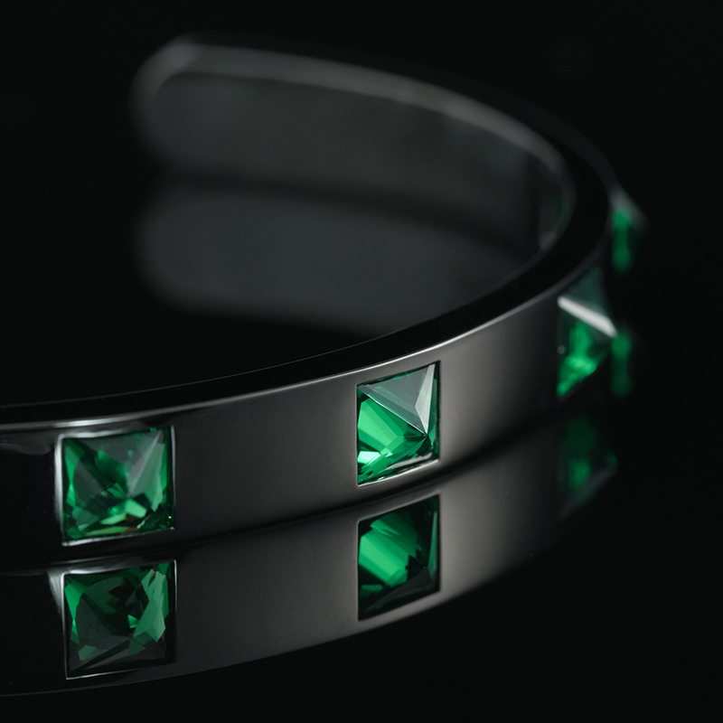 Iced Out Inverted Setting Princess-cut Bracelet