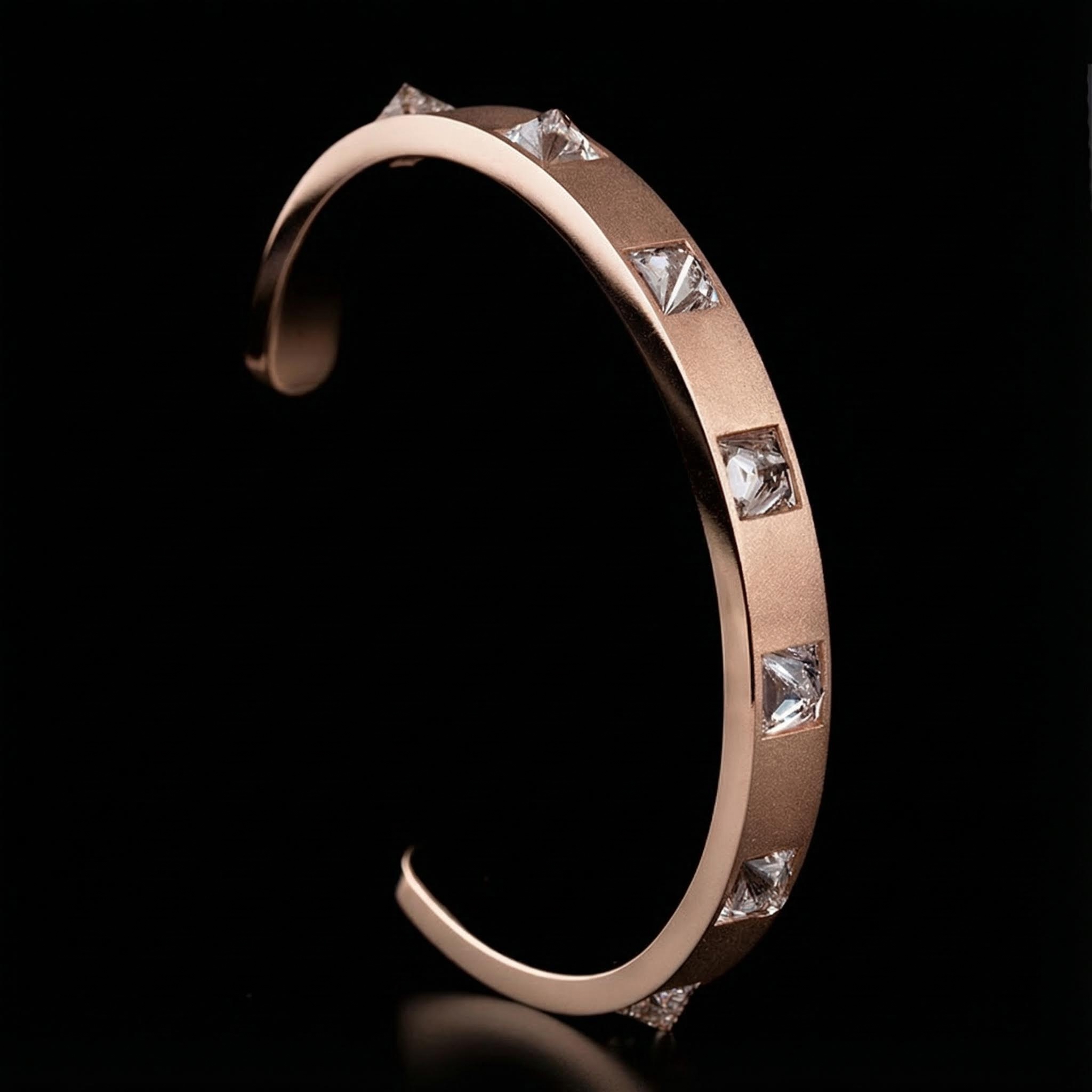 Iced Out Inverted Setting Princess-cut Bracelet