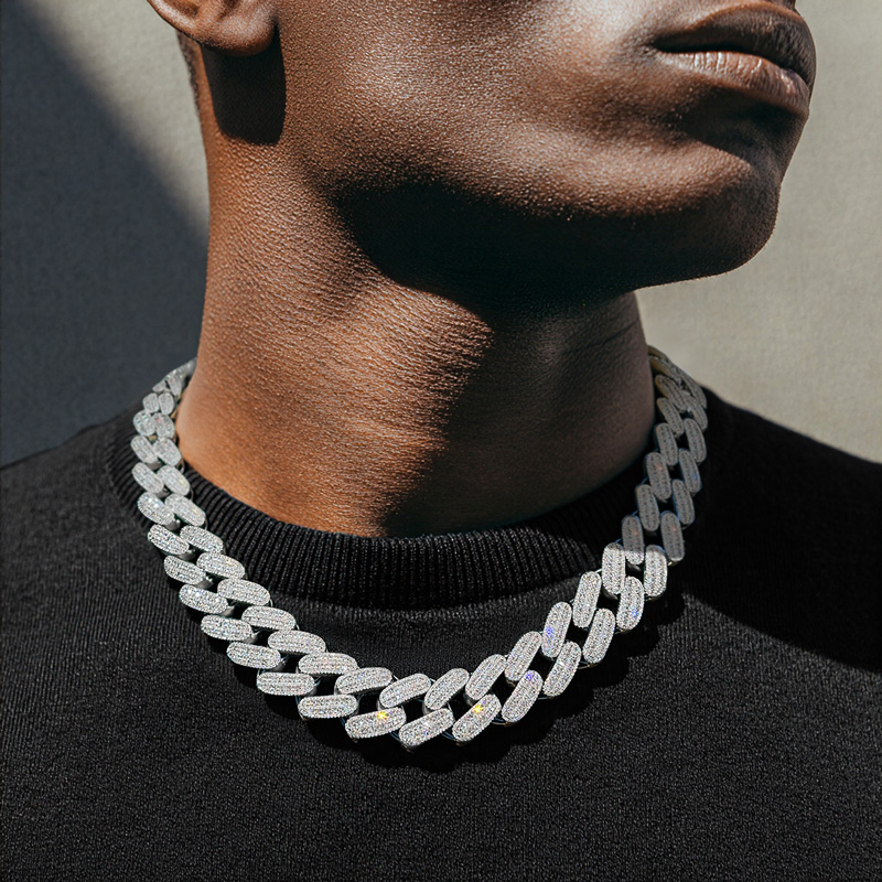 Iced Out 26mm Baguette Handset Cuban Chain