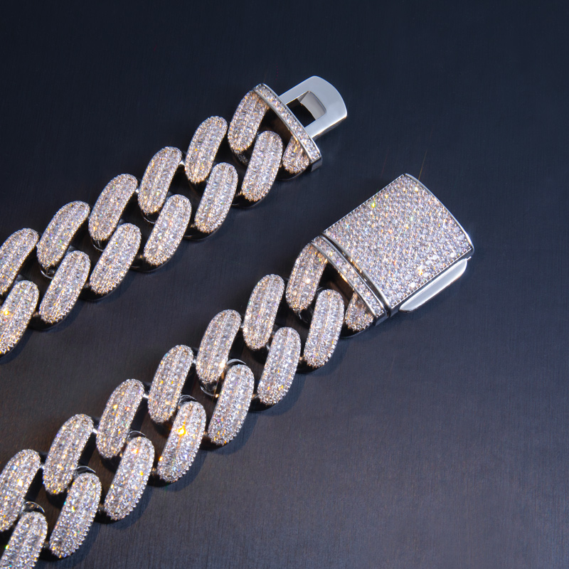 Iced Out 26mm Baguette Handset Cuban Chain