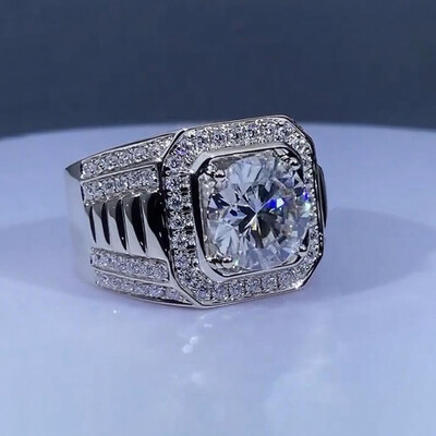 Iced Out 5.0 CT Round Cut Men's Ring Iced Out 5.0 CT Round Cut Men's Ring