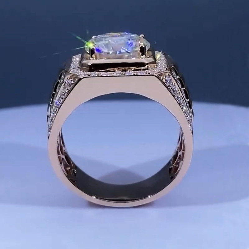 Iced Out 5.0 CT Round Cut Men's Ring