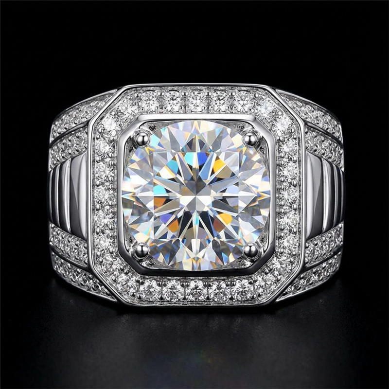 Iced Out 5.0 CT Round Cut Men's Ring