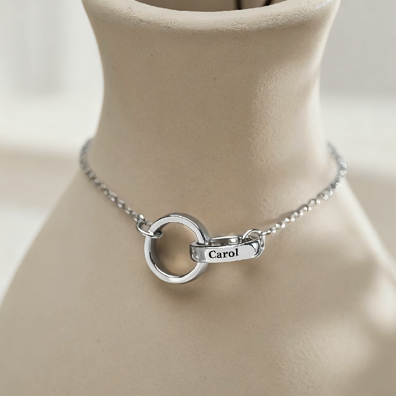 Customized Name Double Circular Bracelet Customized Name Double Circular Bracelet