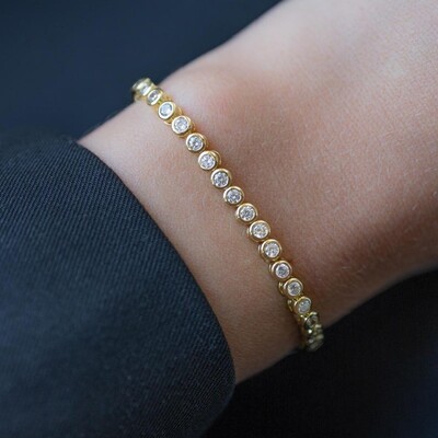 Round Cut Diamond-Accent  Bracelet