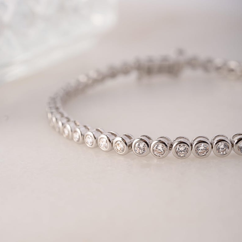 Round Cut Diamond-Accent  Bracelet