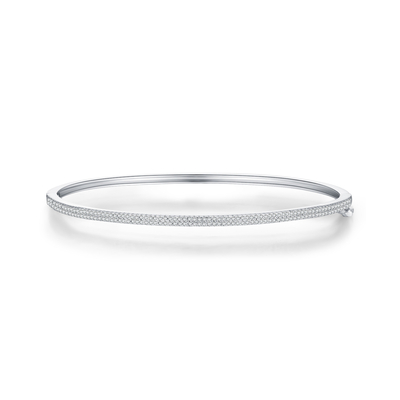 S925 Silver Crystallized Bangle Bracelet