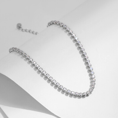 S925 Silver Sparkling Diamond Tennis Bracelets