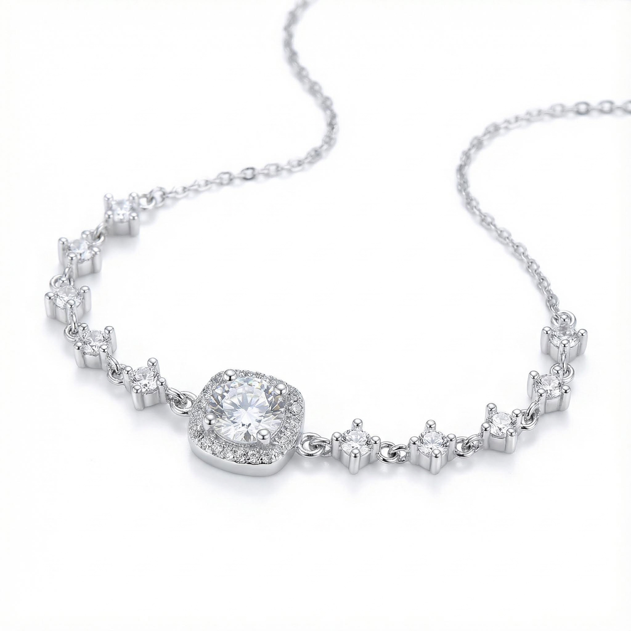 0.8CT Round Cut VVS Moissanite S925 Silver Bracelet 0.8CT Round Cut VVS Moissanite S925 Silver Bracelet