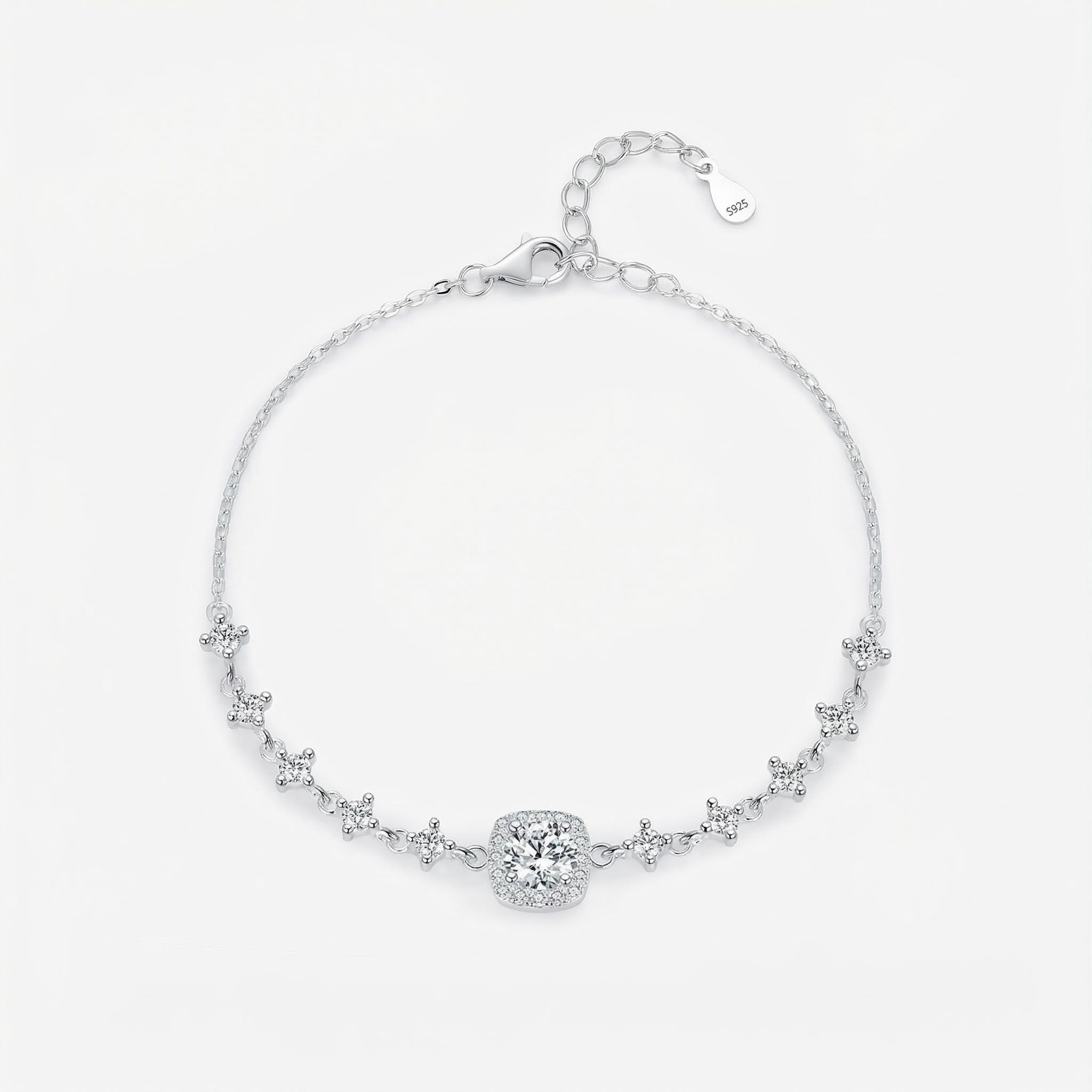 0.8CT Round Cut VVS Moissanite S925 Silver Bracelet 0.8CT Round Cut VVS Moissanite S925 Silver Bracelet