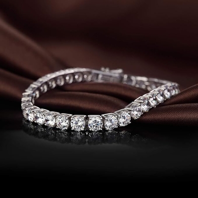 2mm/3mm Moissanite S925 Sterling Silver Tennis Bracelet 2mm/3mm Moissanite S925 Sterling Silver Tennis Bracelet