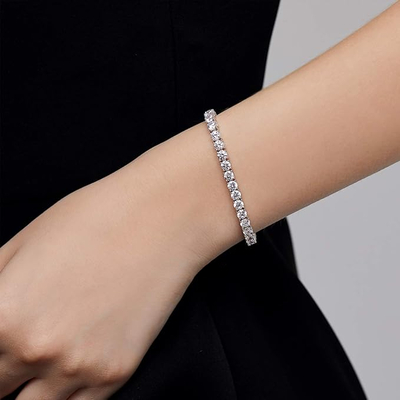 2mm/3mm Moissanite S925 Sterling Silver Tennis Bracelet
