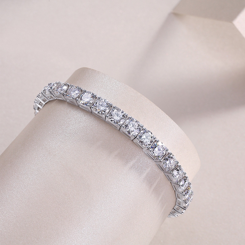 2mm/3mm Moissanite S925 Sterling Silver Tennis Bracelet