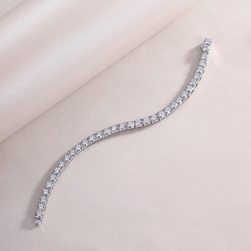 2mm/3mm Moissanite S925 Sterling Silver Tennis Bracelet