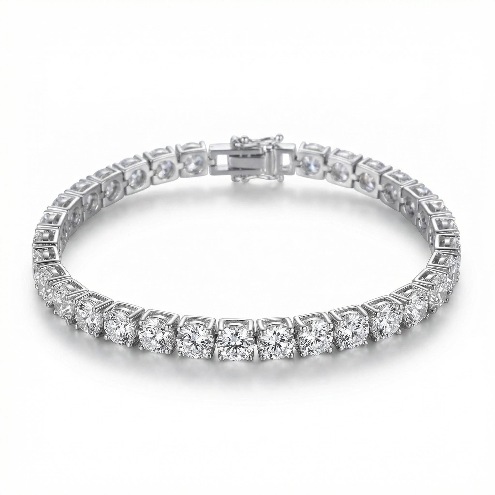 2mm/3mm Moissanite S925 Sterling Silver Tennis Bracelet