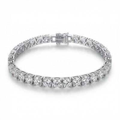 2mm/3mm Moissanite S925 Sterling Silver Tennis Bracelet