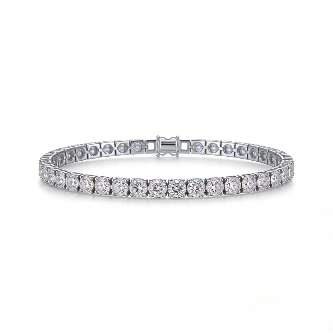 2mm/3mm Moissanite S925 Sterling Silver Tennis Bracelet