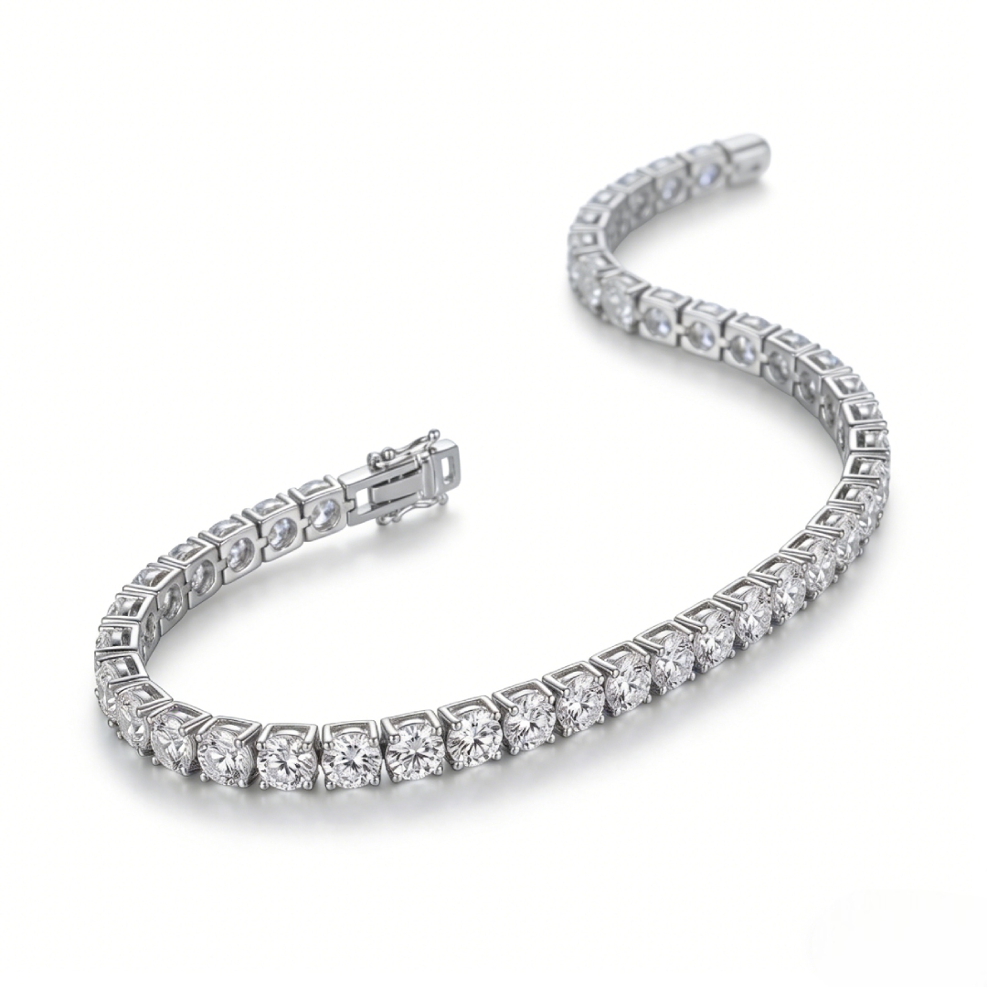 2mm/3mm Moissanite S925 Sterling Silver Tennis Bracelet