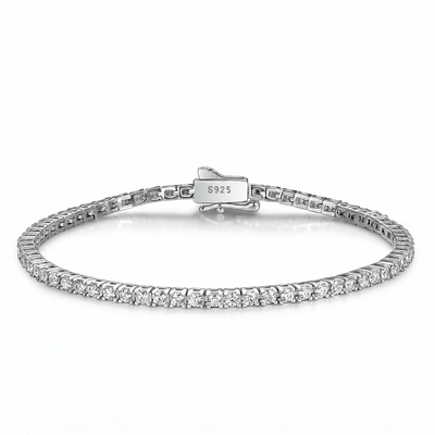 2mm/3mm Moissanite S925 Sterling Silver Tennis Bracelet