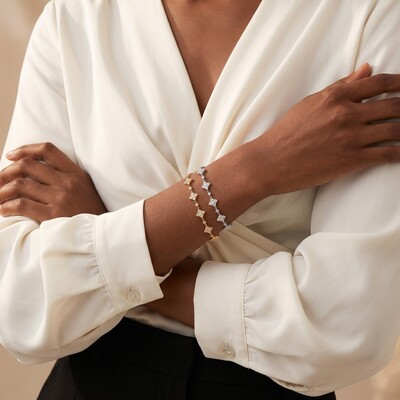 VVS Moissanite S925 Silver Four Leaf Clover Bracelet