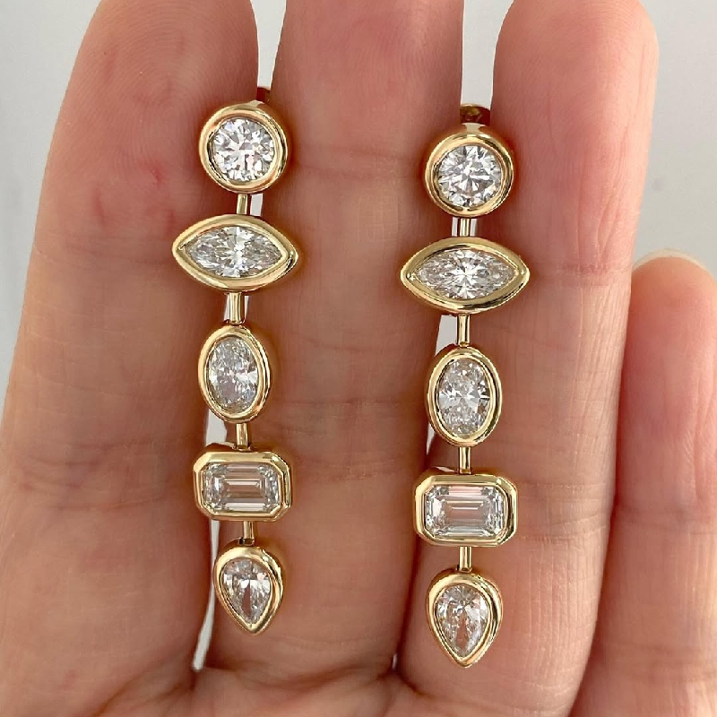 Various Shape Cut VVS Moissanite Stud Earrings Various Shape Cut VVS Moissanite Stud Earrings