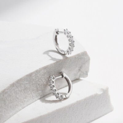 S925 Silver VVS Moissanite Round Cut Earrings