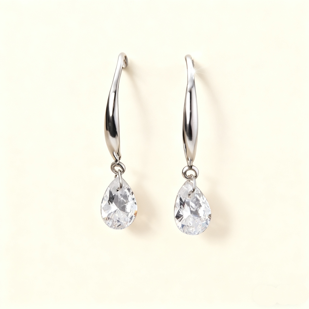 S925 Silver Fashion Sparkling Hook Earrings S925 Silver Fashion Sparkling Hook Earrings