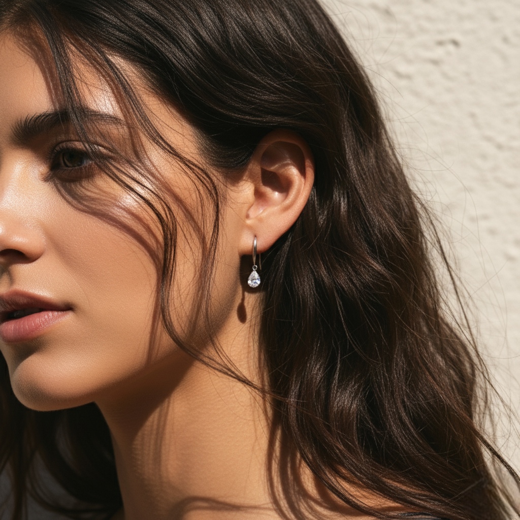 S925 Silver Fashion Sparkling Hook Earrings S925 Silver Fashion Sparkling Hook Earrings