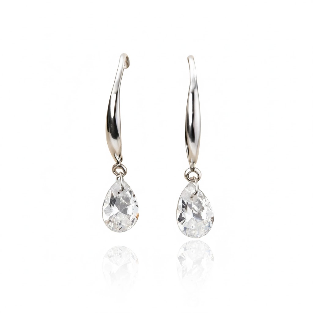 S925 Silver Fashion Sparkling Hook Earrings S925 Silver Fashion Sparkling Hook Earrings
