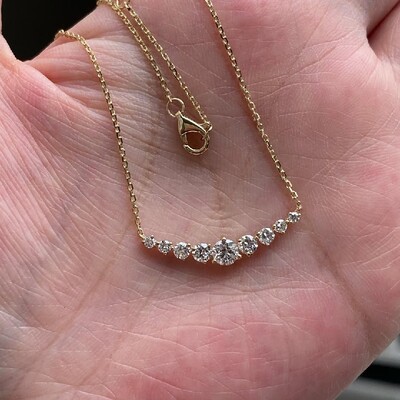 Round Cut VVS Moissanite Pendant Necklace